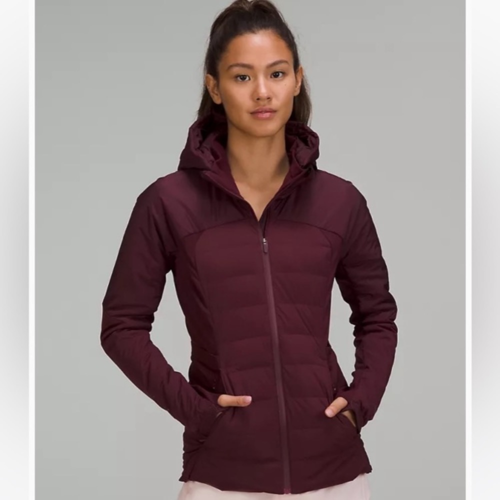 Lululemon Down for It All Run Jacket in Cassis Size 6